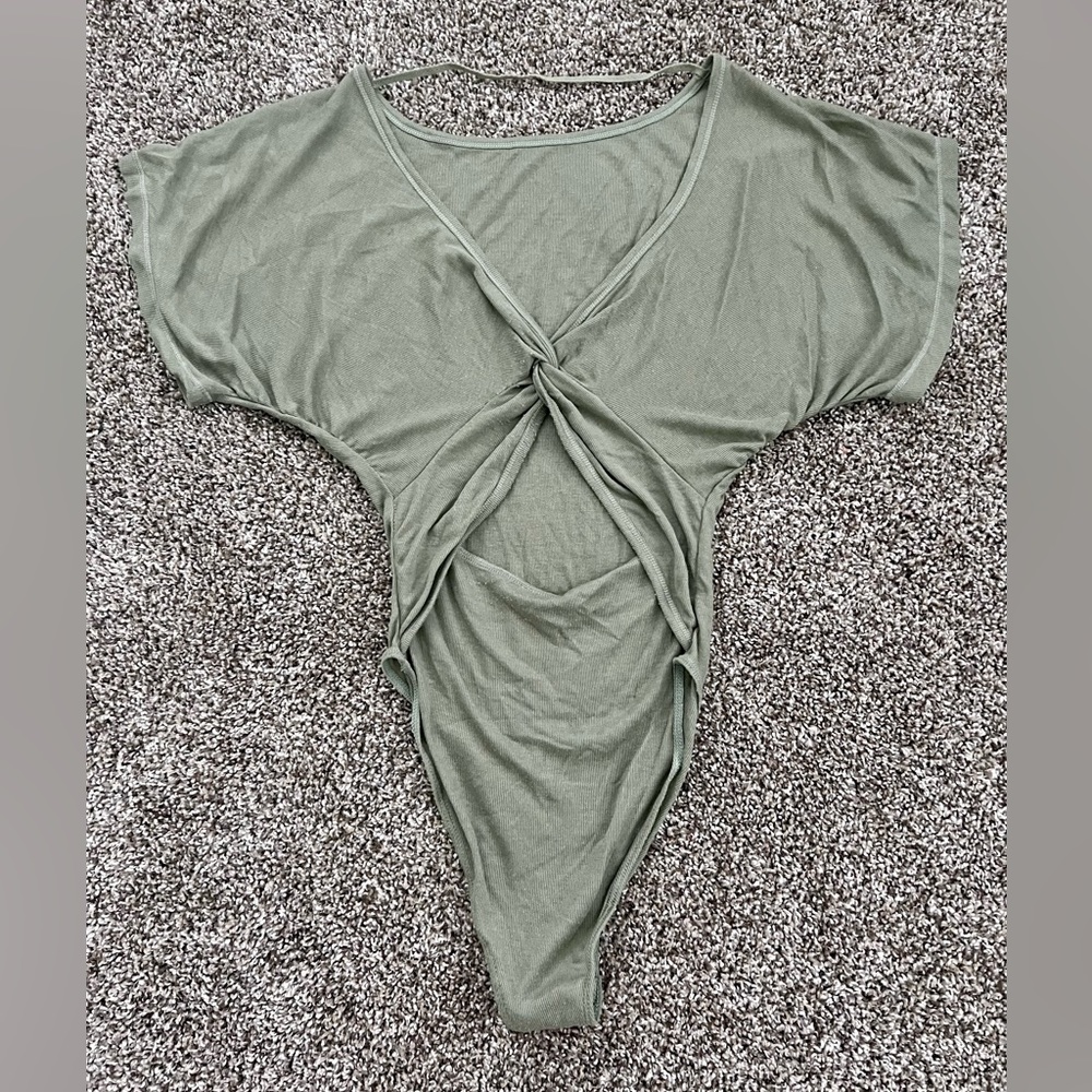 Free People green bodysuit. Size XS. Worn once.